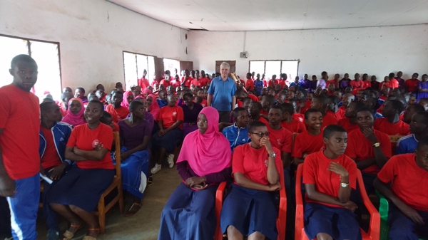 Rob with Sec.Sch students