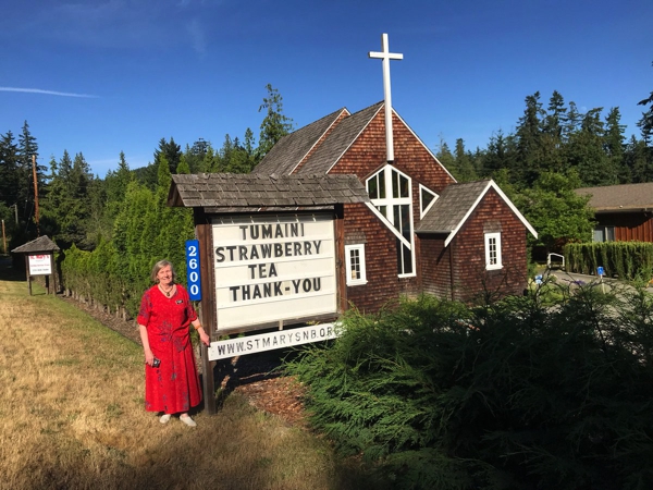 Val and St. Mary sign